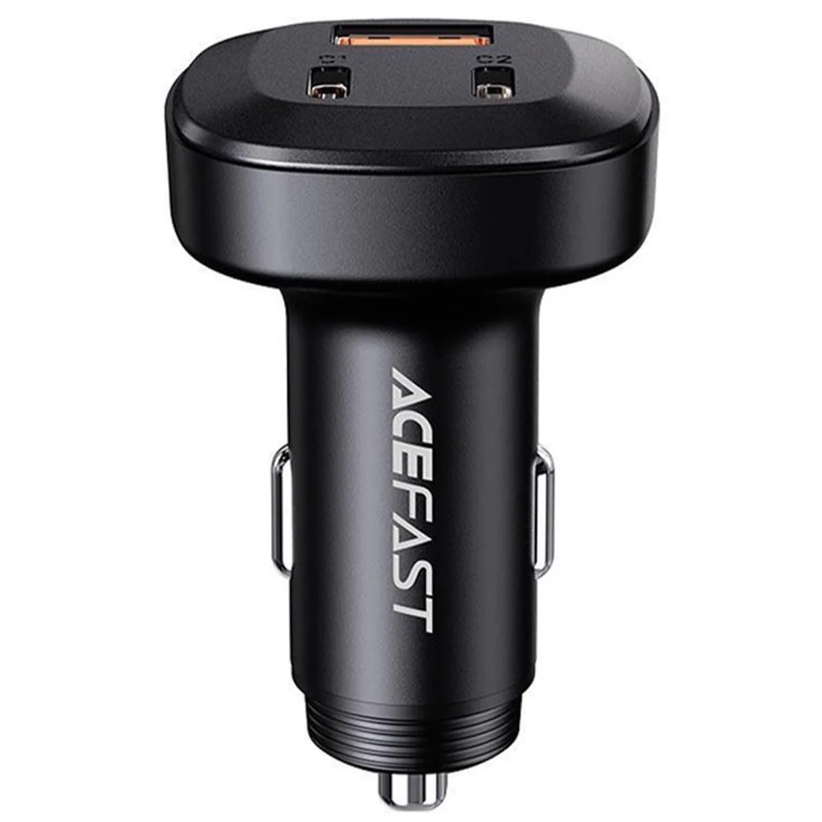 АЗУ Acefast B3 66W(USB-C+USB-C+USB-A) three-port metal car charger Black