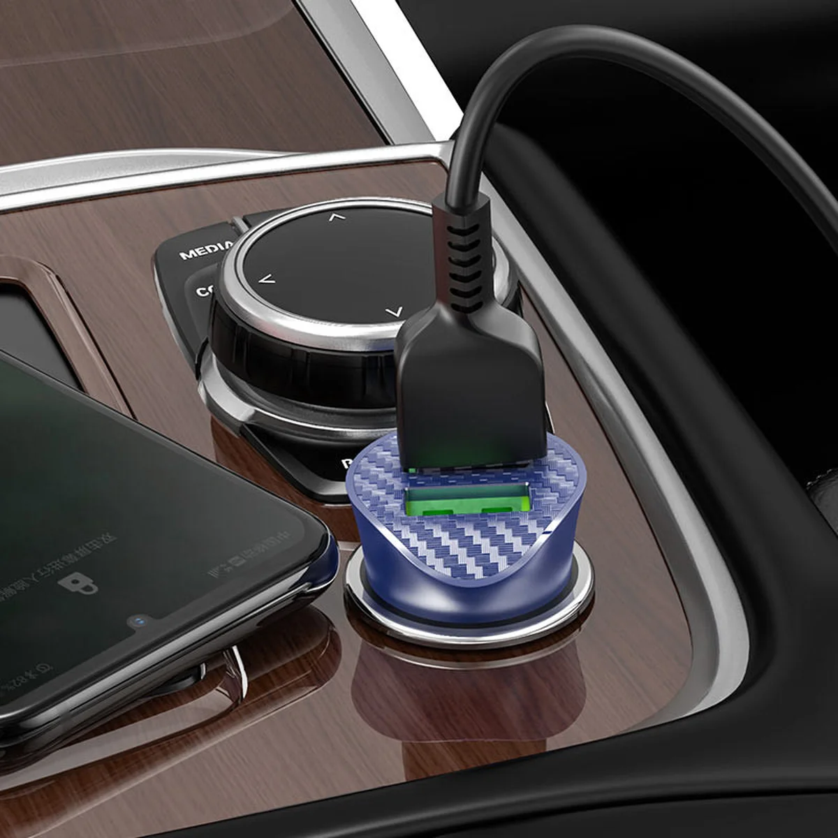 АЗП Hoco Z39 QC3.0 (2USB) + Type-C Синій