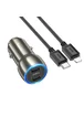 АЗУ Hoco Z48 Tough 40W (2Type-C) + Type-C to Lightning Metal gray
