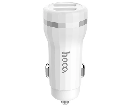 АЗУ Hoco Z27 Staunch (2USB 2.4A) (+кабель Lighthing) Белый