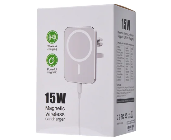 Автодержатель с БЗУ MagSafe 15W Квадратный