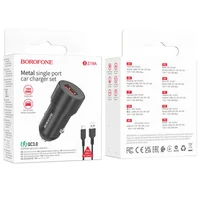 АЗУ Borofone BZ19A QC3.0 + Type-C Black