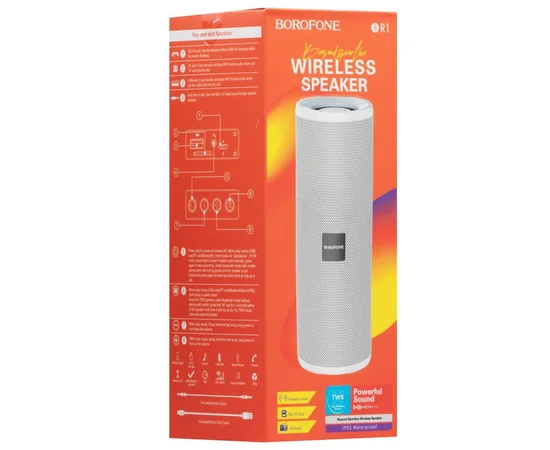 Bluetooth Колонка Borofone BR1 Grey