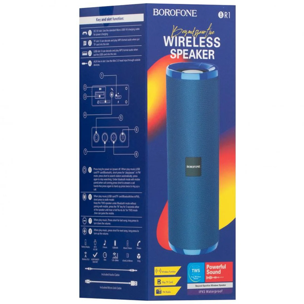 Bluetooth Колонка Borofone BR1 Blue