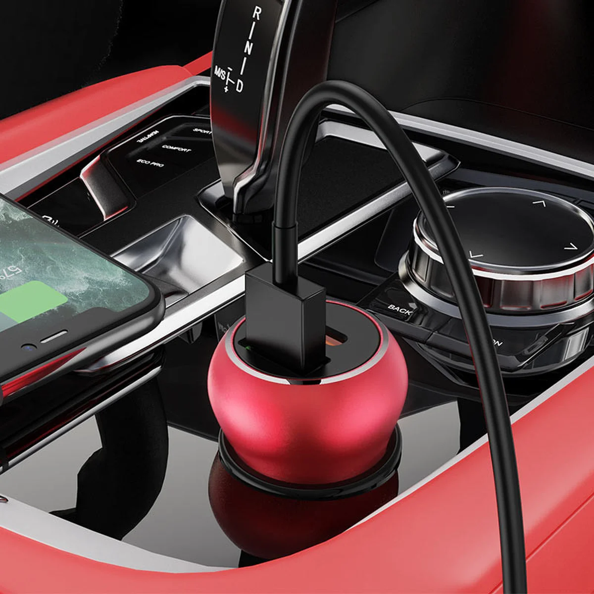 АЗП Hoco Z38 PD20W + QC3.0 Type-C + USB Червоний