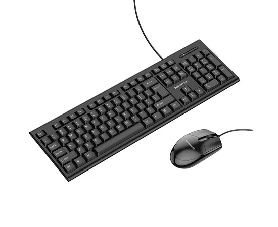 Набор клавиатура (кир.) + мышь Borofone BG6 Черный