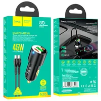 АЗУ Hoco NZ6 PD45W (2Type-C/1USB) + Type-C to Type-C Black