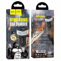 АЗУ HOCO DZ5 (2USB/3A) Черно - стальной