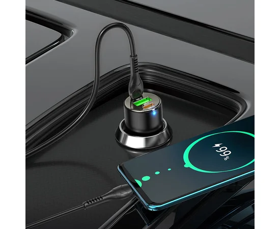 АЗУ Hoco NZ6 PD45W (2Type-C/1USB) + Type-C to Type-C Black