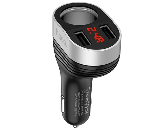 АЗУ Hoco Z29 (1 разъем/2USB/3.1A) Черный