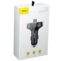 АЗУ FM модулятор Baseus 2.4A 2USB (CCALL-TM) Черный