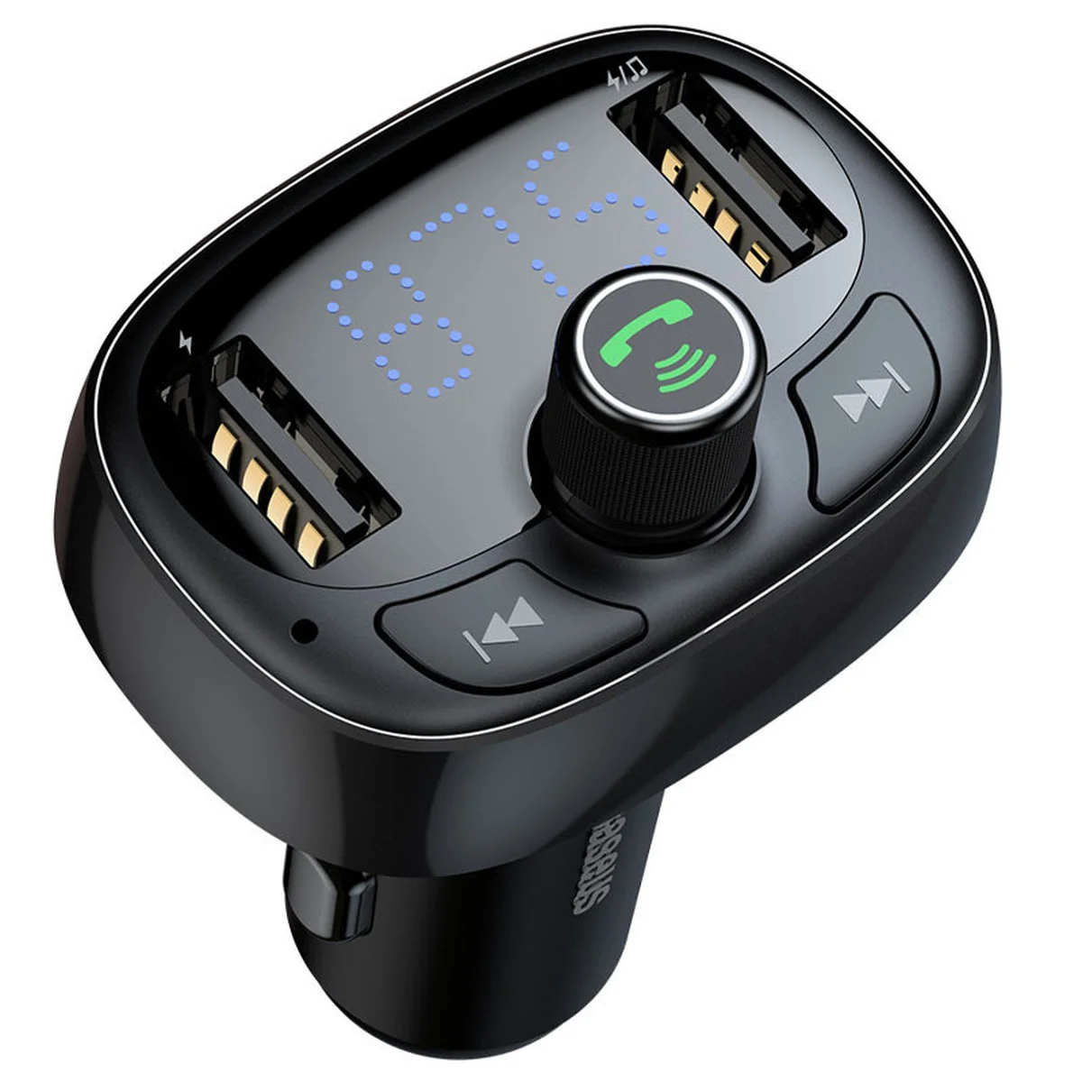 АЗУ FM модулятор Baseus 2.4A 2USB (CCALL-TM) Коричневый