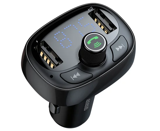 АЗУ FM модулятор Baseus 2.4A 2USB (CCALL-TM) Коричневый