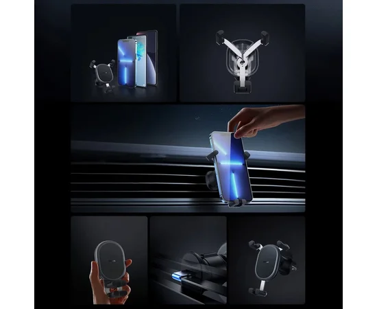 Автодержатель Baseus Stable Gravitational (Air Outlet Version) (SUWX000001) Черный