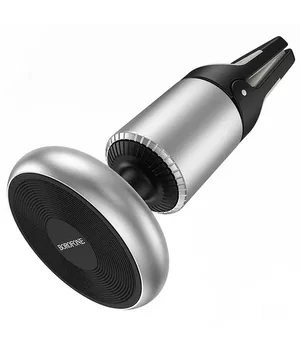 Автотримач Borofone BH47 Cool move air outlet magnetic (extended version) Black / Silver