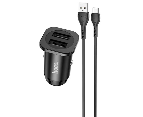 АЗУ Hoco NZ4 (2USB 2.4A) + Type-C Черный