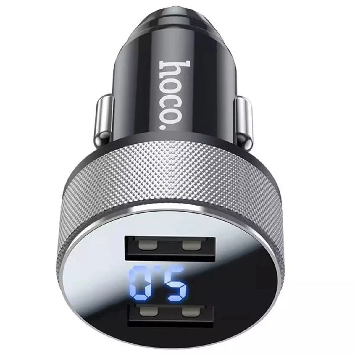 АЗУ HOCO DZ5 (2USB/3A) Черно - стальной