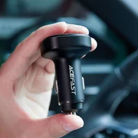 АЗУ Acefast B9 66W (2USB-A+USB-C) три port metal car charger Black