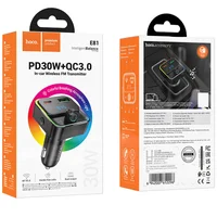 АЗУ FM модулятор Hoco E81 Fantasy PD30W+QC3.0 Black