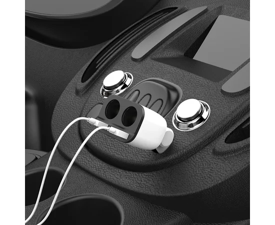 АЗУ Hoco Z28 (2 разъема/2USB/3.1A) Белый