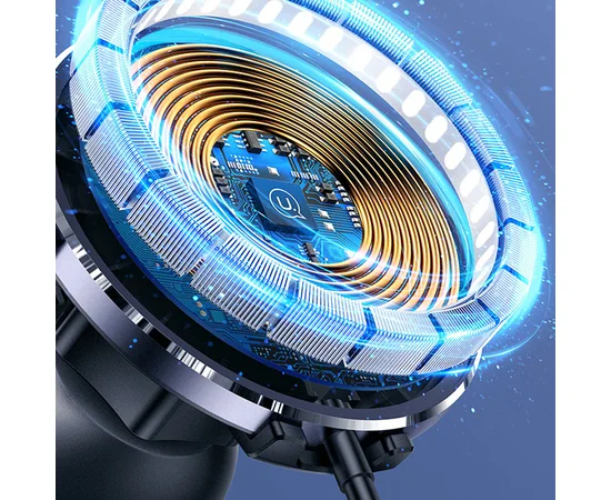 Автодержатель с БЗУ USAMS US-CD164 Ultra-Slim 15W Черный