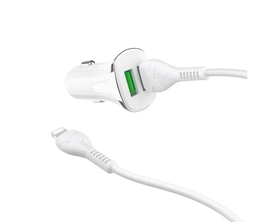 АЗУ Hoco Z31 QC3.0 (2USB/3.4A) + lightning Белый