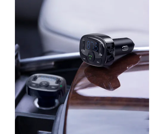 АЗП Baseus Bluetooth FM Launcher Standart Edition 2.4A 2USB Чорний