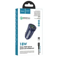 АЗУ Hoco Z39 QC3.0 (2USB) + Lightning Синий