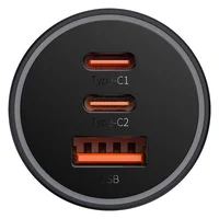 АЗУ Baseus Golden Contactor Pro Triple USB+Type-C+Type-C 65W (CGJP010013) Dark Gray