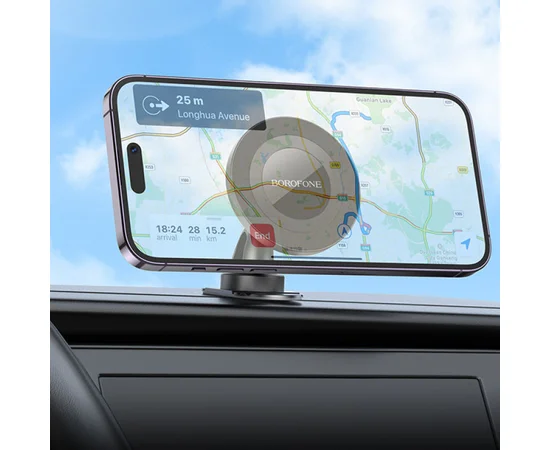 Автодержатель Borofone BH91 Ring magnetic (center console) Black