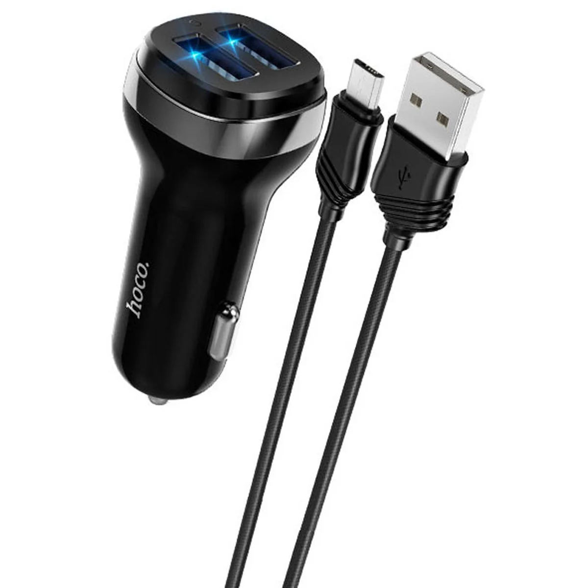 АЗУ Hoco Z40 (2USB 2.4A) + MicroUSB Черный
