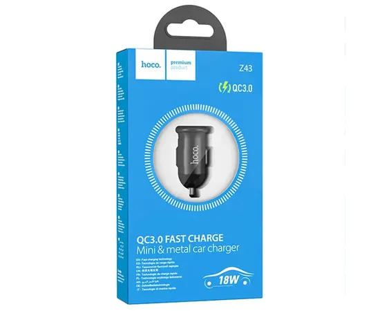 АЗУ Hoco Z43 QC3.0 (1USB/18W) Черный