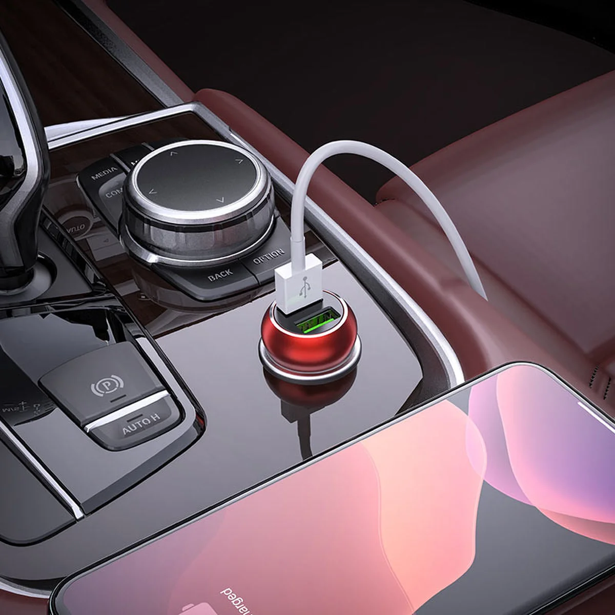 АЗУ Hoco Z37 QC3.0 (2USB) Красный