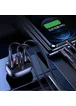АЗУ Usams US-CC143 C25 50W 2A+C 3 Ports Digital Display Wireless FM Car Charger Черный