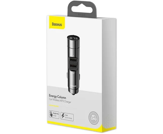 АЗУ Baseus Energy Column Bluetooth FM Launcher PPS 2USB Серый