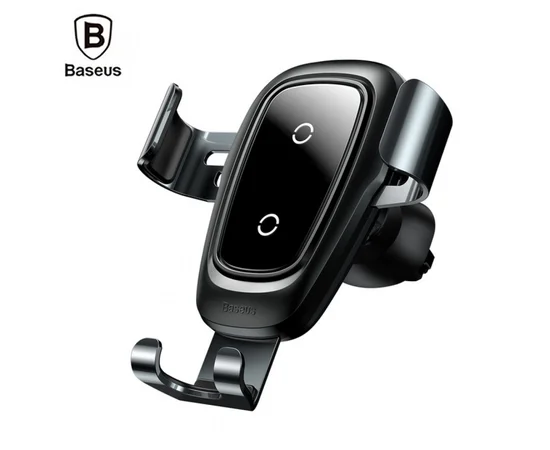 Автодержатель Baseus Metal Gravity (WXYL-B0) c беспроводной зарядкой Серый