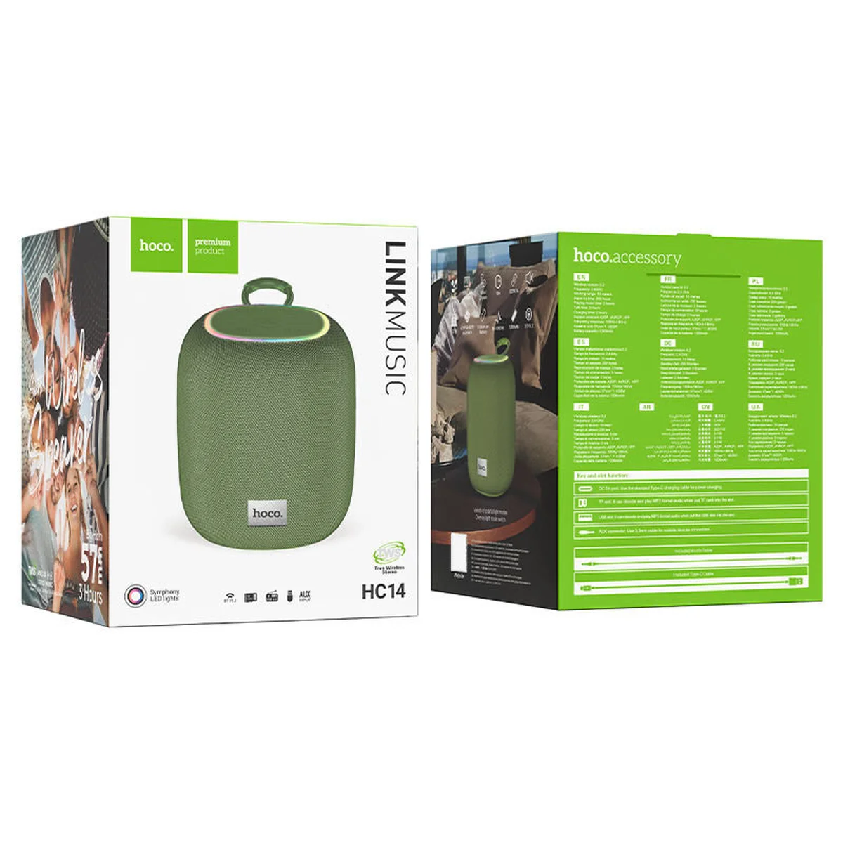 Bluetooth Колонка Hoco HC14 Link sports Spruce green