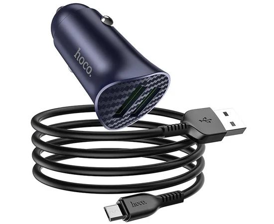 АЗУ Hoco Z39 QC3.0 (2USB) + MicroUSB Синий