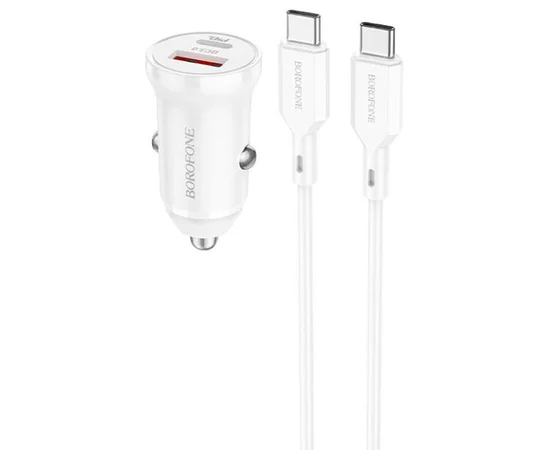 АЗУ Borofone BZ18A PD20W+QC3.0 + Type-C to Type-C Белый