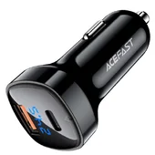 АЗУ Acefast B4 digital display 66W(USB-C+USB-A) dual port Black
