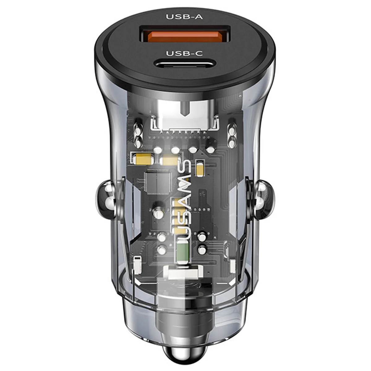 АЗУ Usams US-CC164 C32 30W 2 Ports A+C Transparent black