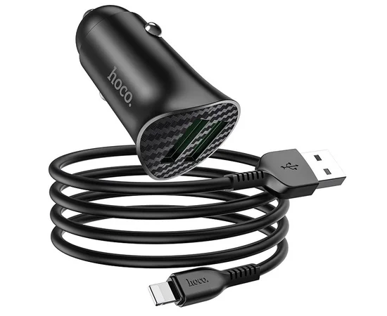 АЗУ Hoco Z39 QC3.0 (2USB) + Lightning Черный