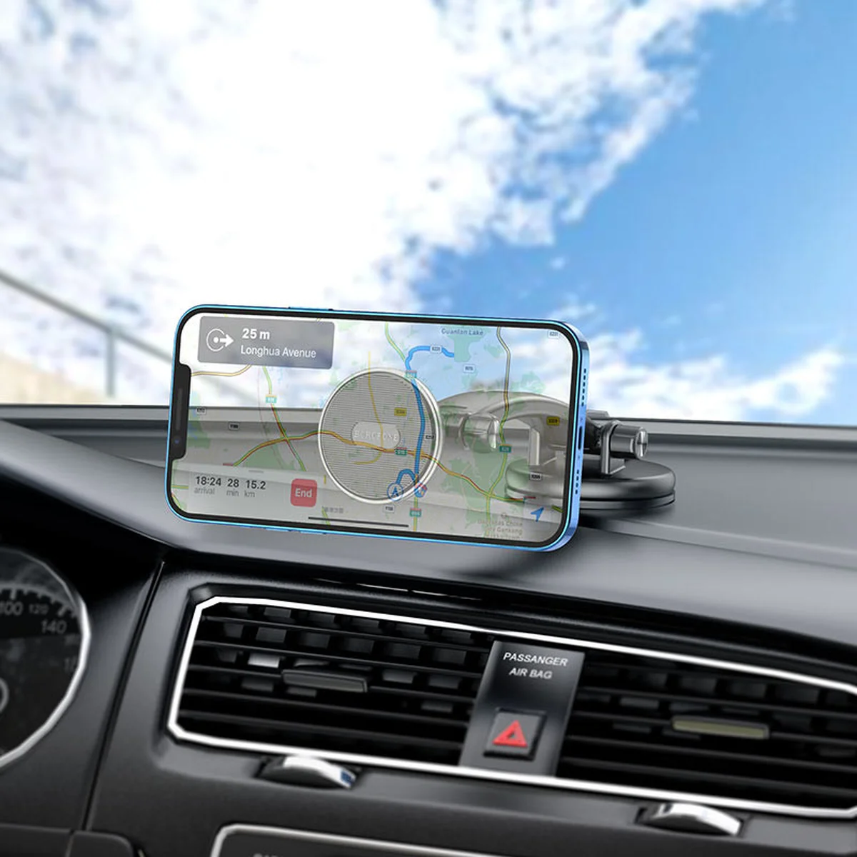 Автодержатель Borofone BH65 Черно - стальной