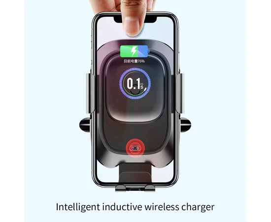 Автодержатель Baseus Smart Vehicle (WXZN-01) c беспроводной зарядкой Черный