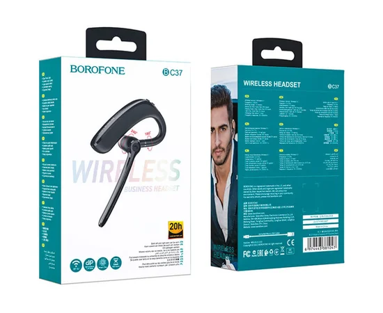 Bluetooth Гарнитура Borofone BC37 Imperor Черный