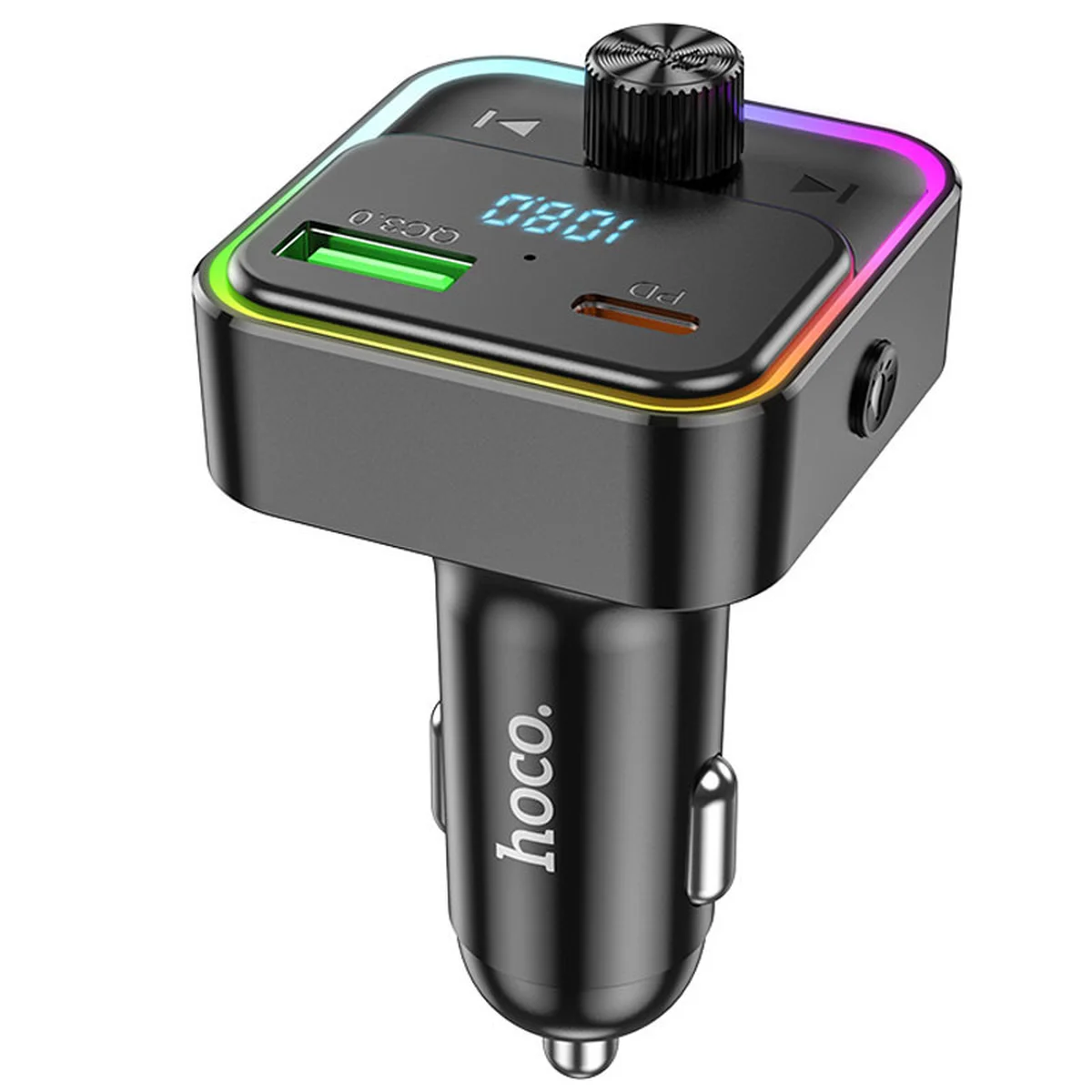 АЗУ FM модулятор Hoco E81 Fantasy PD30W+QC3.0 Black