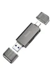 Картридер Hoco HB39 USB/Type-C 3.0 high-speed card reader Metal gray