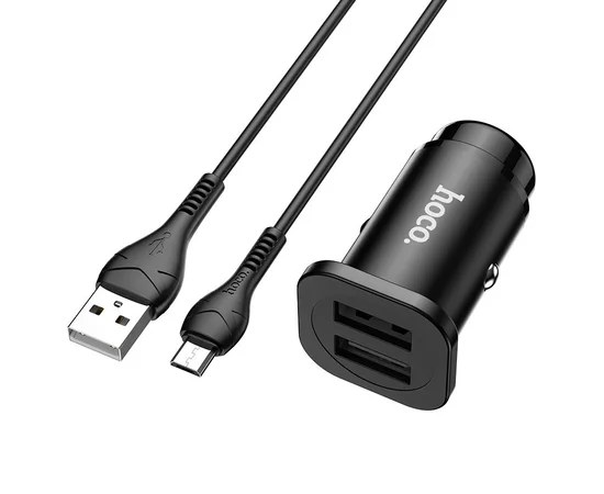 АЗУ Hoco NZ4 (2USB 2.4A) + MicroUSB Черный