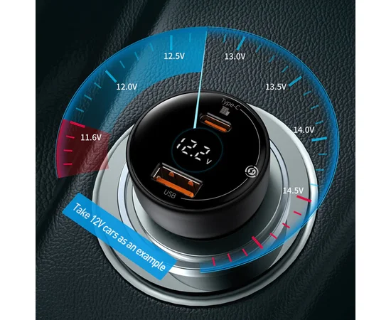 АЗУ Baseus Superme Digital Display PPS 100W USB+Type-C (CCZX-01) Черный