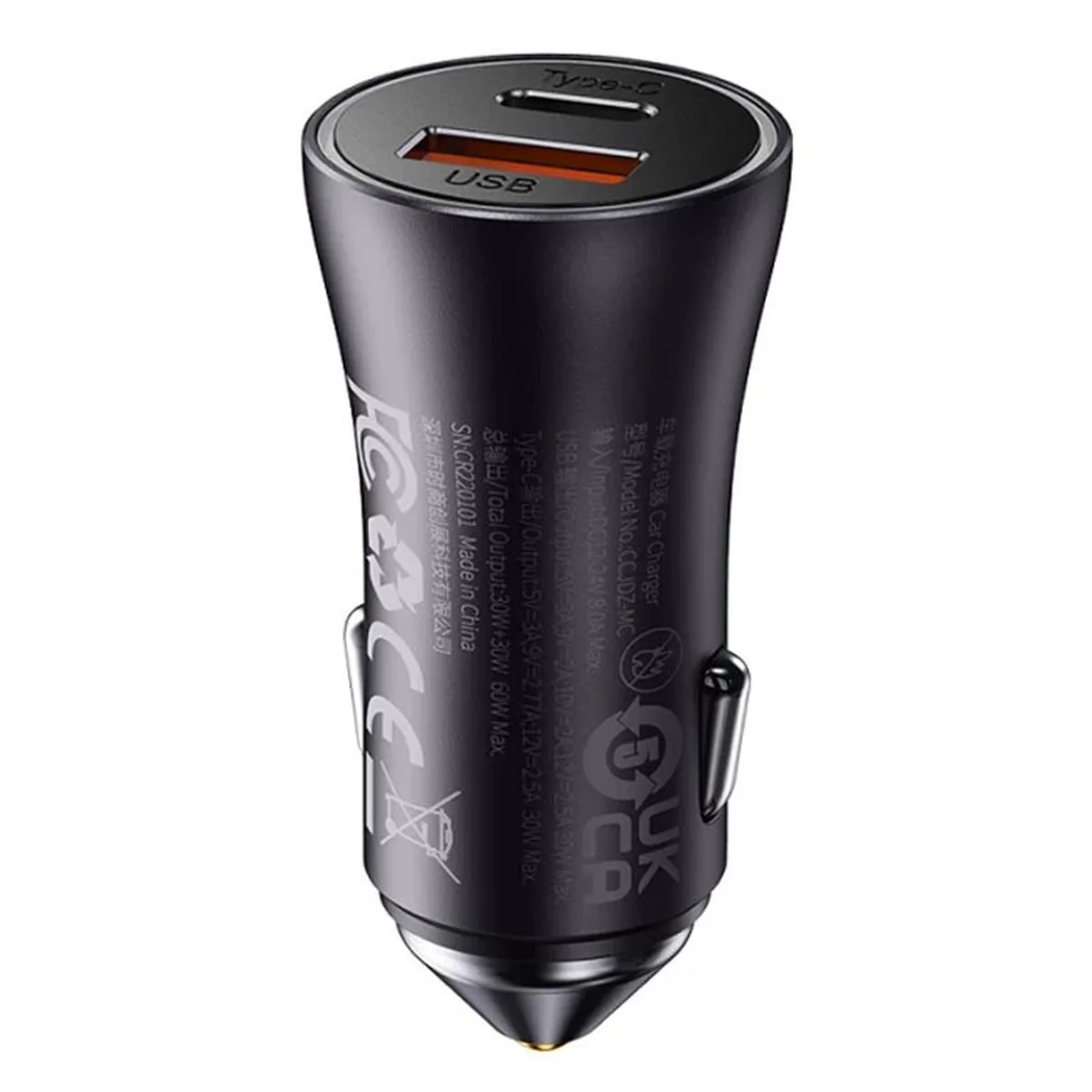 АЗУ Baseus Golden Contactor Max Dual USB+Type-C 60W (CGJP0001) Темно-серый